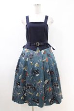 画像1: axes femme POETIQUE / カルテットビスチェワンピース M ネイビー/グリーン H-26-05-13-1032-AX-OP-NS-ZH (1)