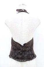 画像2: axes femme POETIQUE / ホルターフリルベスト M ブラウン H-26-05-13-1044-AX-TO-NS-ZH (2)