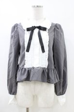 画像1: Cherirulu Chocola / MYリボンマルエリブラウス M グレー H-26-05-13-1049-GO-BL-NS-ZH (1)