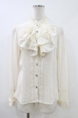画像1: axes femme / ラッフル使いフリルブラウス M 生成り H-26-05-13-1052-AX-BL-NS-ZH (1)