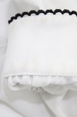 画像5: Secret Honey / パールレース襟ラッフルブラウス Free 白/ブラック H-26-05-13-1056-CA-BL-NS-ZH (5)