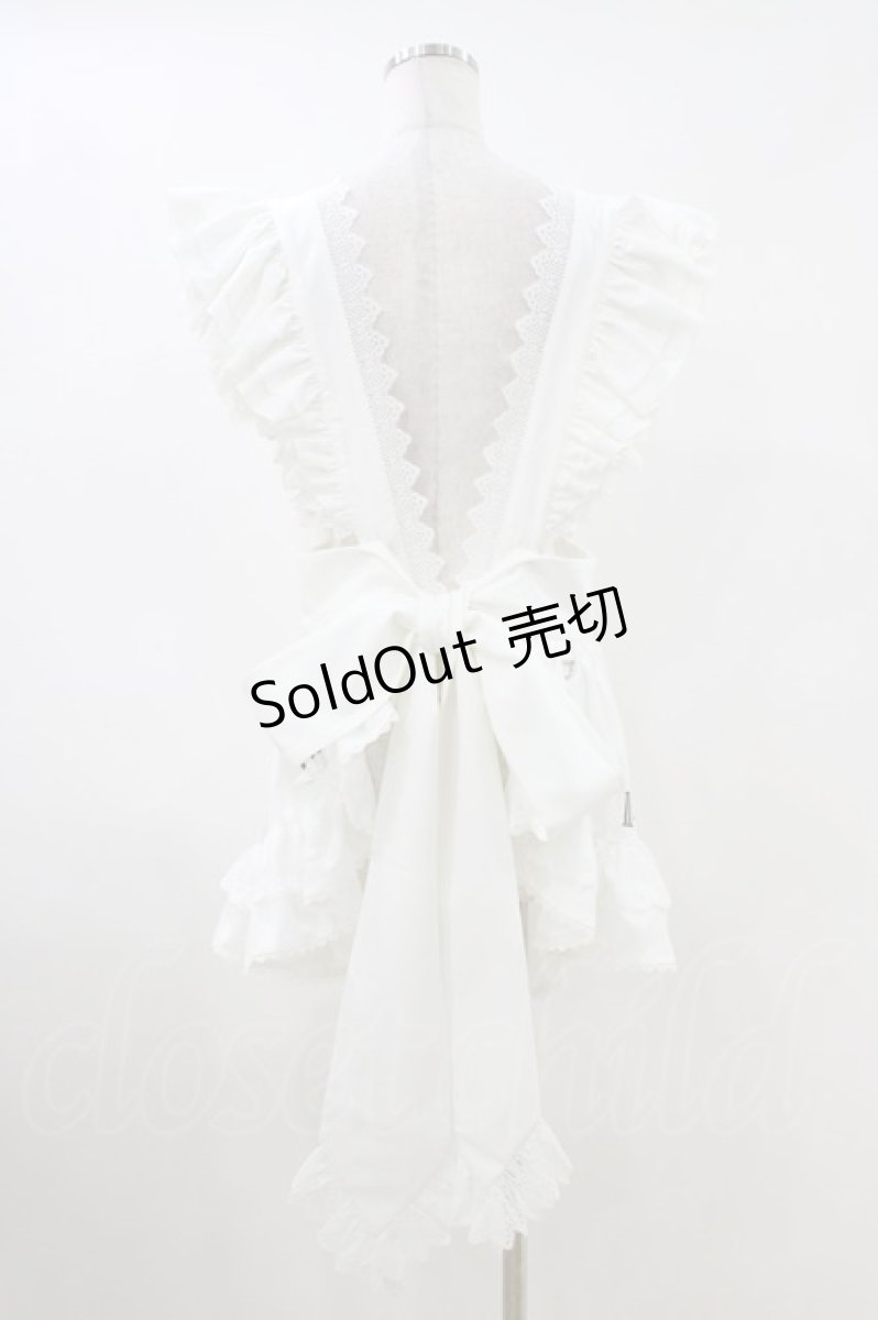 画像2: Hoshibako Works / 東方Project ×HoshibakoWorks 十六夜咲夜 時計盤刺繍入りフリルエプロン Free 白 H-26-05-13-1013-LO-OP-NS-ZH (2)