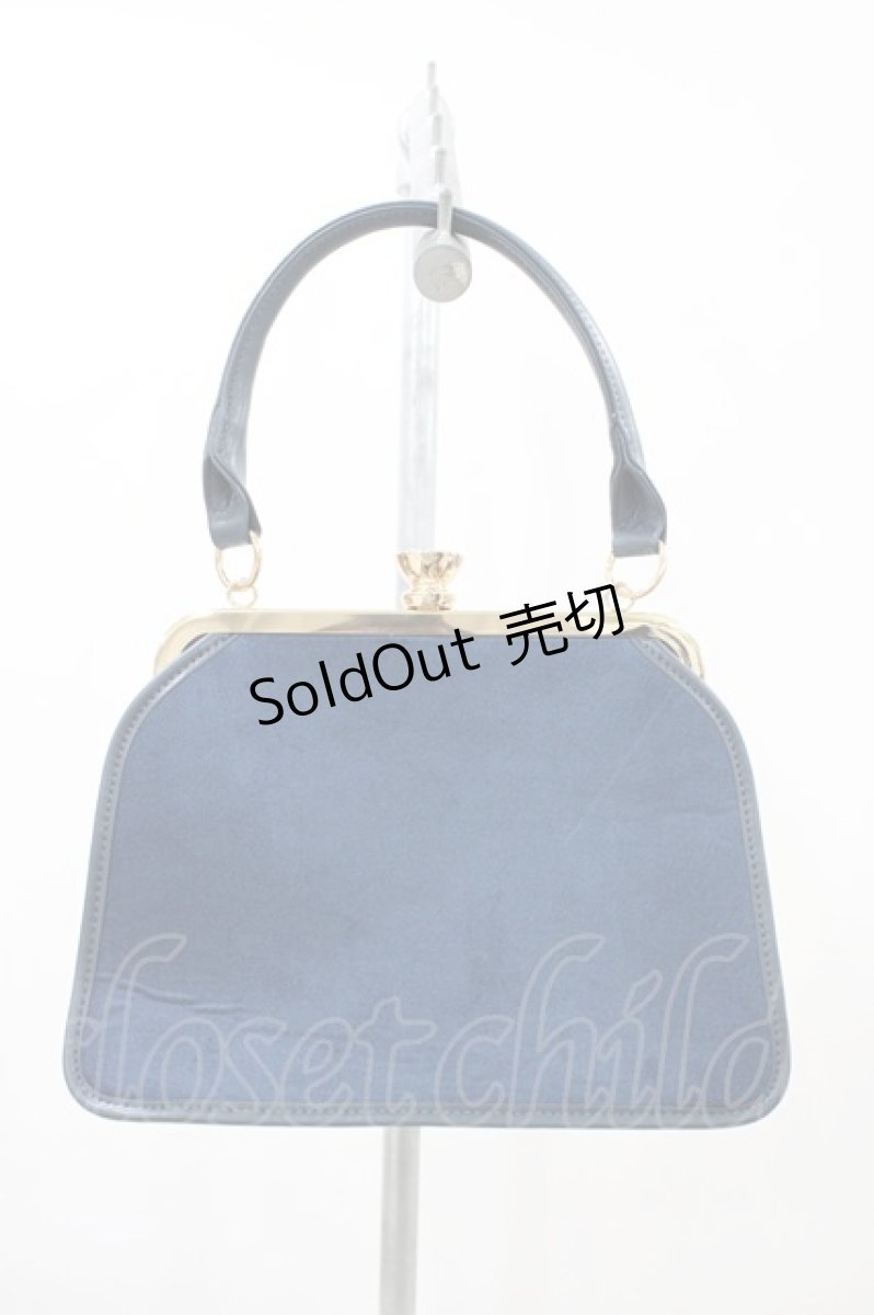 画像2: an another angelus / フレームローズ刺繍別珍がま口バッグ 高さ18cm幅24cmマチ7cm BLUE GREEN H-26-05-13-1002-CA-BG-NS-ZH (2)