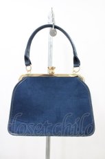 画像2: an another angelus / フレームローズ刺繍別珍がま口バッグ 高さ18cm幅24cmマチ7cm BLUE GREEN H-26-05-13-1002-CA-BG-NS-ZH (2)