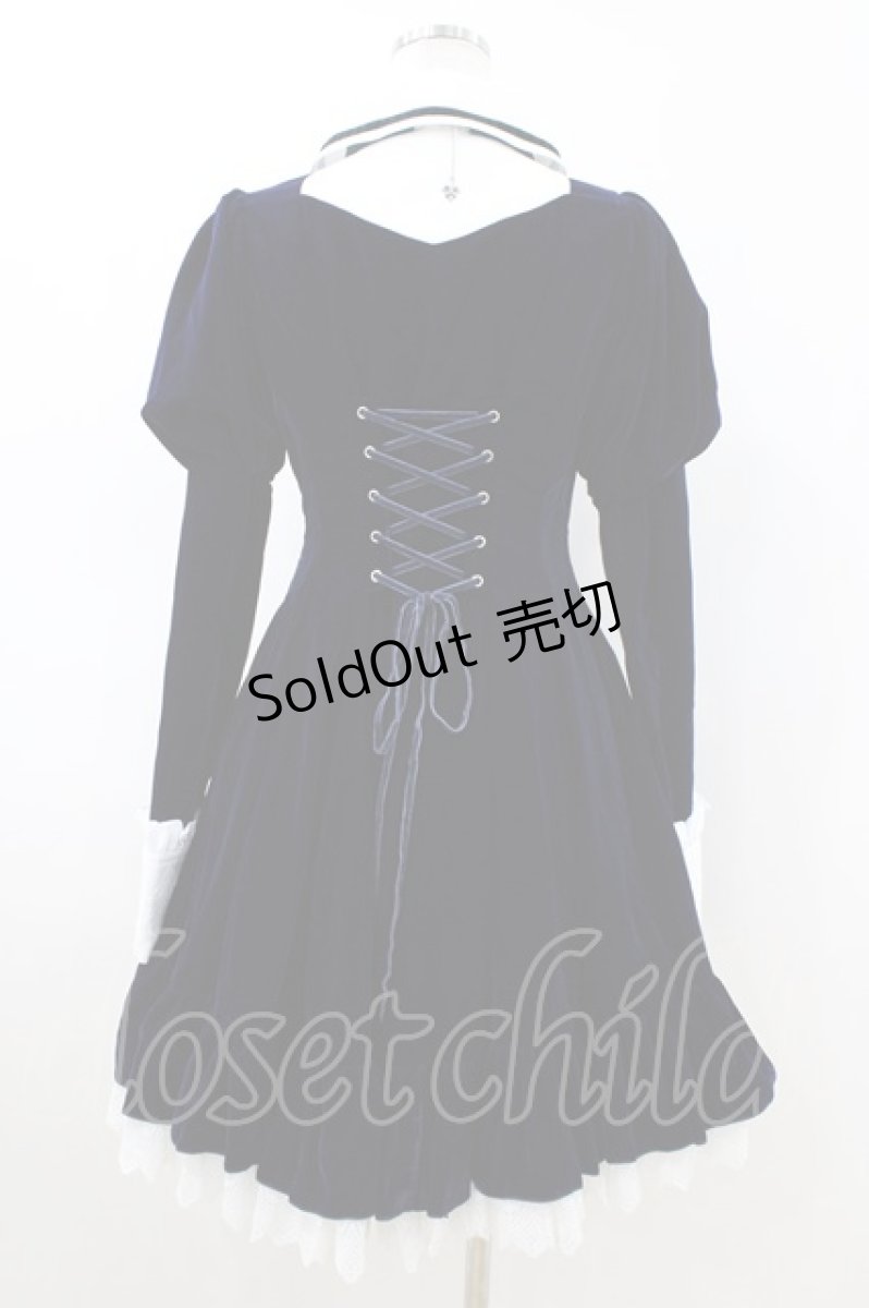 画像2: Hoshibako Works / 東方Project ×HoshibakoWorks 十六夜咲夜 リボンタイ付きワンピース S ネイビー H-26-05-13-1018-LO-OP-NS-ZH (2)
