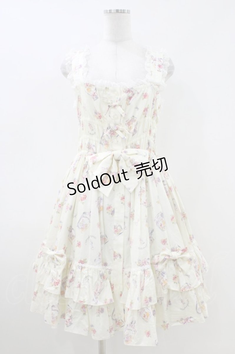 画像1: metamorphose / フラワーボトルシャーリングジャンパースカート Free オフ H-26-05-13-1022-ME-OP-NS-ZH (1)