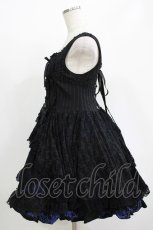 画像2: FRILL / 鳥かごプリントジャンパースカート  黒×青 H-26-05-13-001-HN-OP-AK-ZH (2)