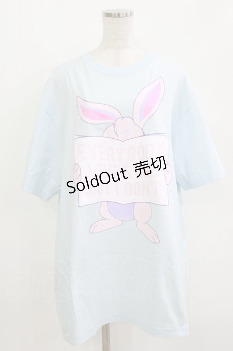 画像1: MILKBOY / HATE BUNNY　TEE L ブルー H-26-05-13-059-MB-TS-KB-ZH (1)