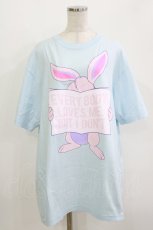 画像1: MILKBOY / HATE BUNNY　TEE L ブルー H-26-05-13-059-MB-TS-KB-ZH (1)