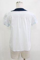 画像3: MILK / グッドガールブラウス  サックス×ネイビー H-26-05-13-060-ML-BL-KB-ZH (3)