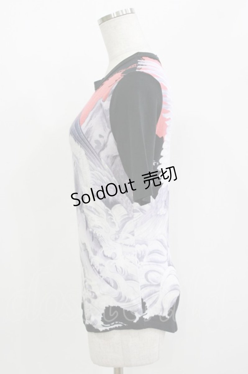 画像2: Jean Paul GAULTIER / プリントTシャツ 40 黒 H-26-05-13-061-GO-TO-KB-ZH (2)