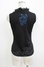 画像3: h.Jelly HONEY / レースアップノースリーブトップス  黒×青 H-26-05-13-066-HN-TO-AK-ZH (3)