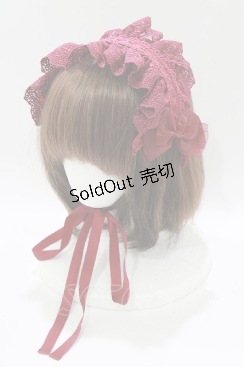 画像1: ATELIER PIERROT / Gothic Lattices Headdress  ボルドー H-26-05-13-076-EL-AC-AK-ZH (1)