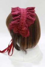 画像2: ATELIER PIERROT / Gothic Lattices Headdress  ボルドー H-26-05-13-076-EL-AC-AK-ZH (2)