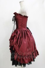 画像2: ATELIER PIERROT / Bustle Corset Dress  ボルドー H-26-05-13-009-EL-OP-AK-ZH (2)