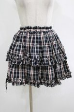 画像1: MARBLE / チェックフリルティアードスカート  黒×赤×白 H-26-05-13-015-GO-SK-AK-ZH (1)