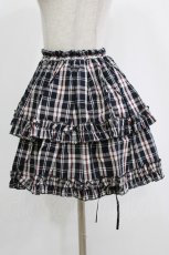 画像2: MARBLE / チェックフリルティアードスカート  黒×赤×白 H-26-05-13-015-GO-SK-AK-ZH (2)