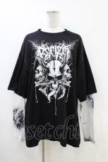 画像1: REFLEM / レイヤードボーダーL/S Tee  ブラック×ホワイト H-26-05-14-1044-PU-TO-KB-ZH (1)