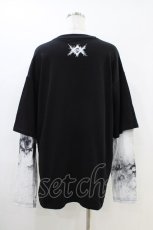 画像2: REFLEM / レイヤードボーダーL/S Tee  ブラック×ホワイト H-26-05-14-1044-PU-TO-KB-ZH (2)