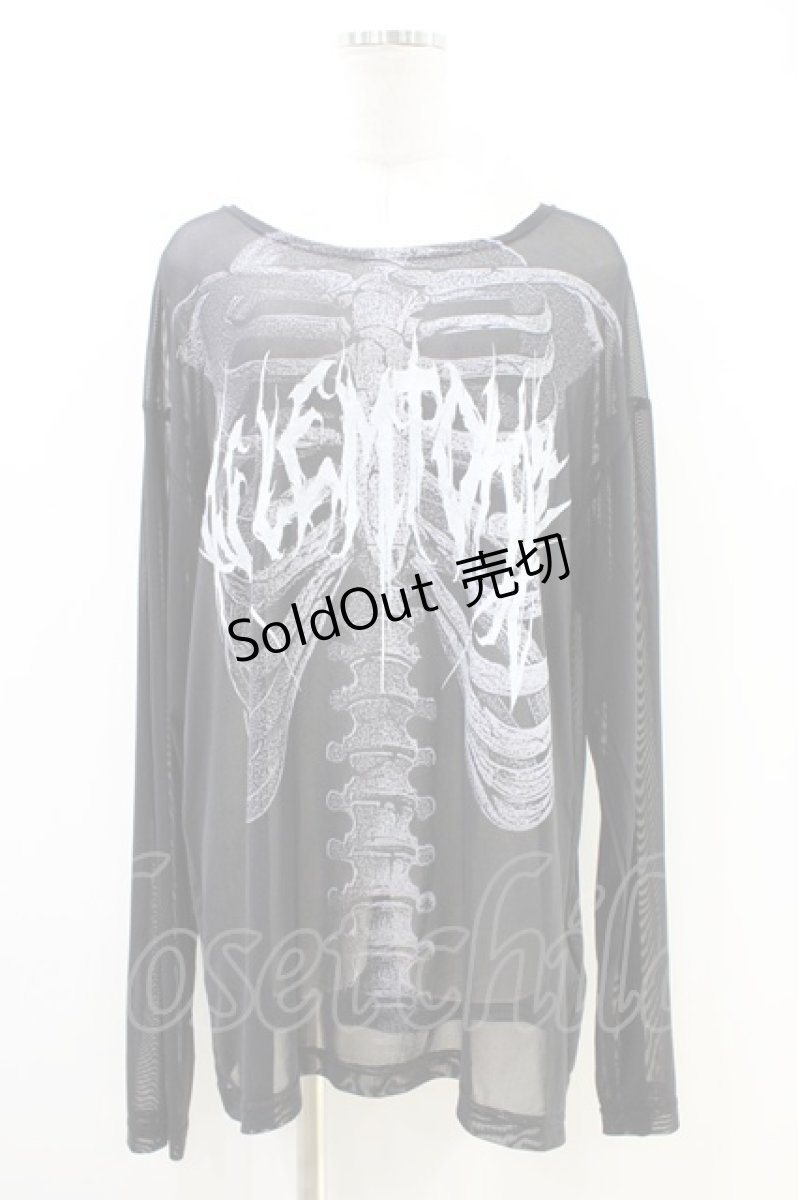 画像1: REFLEM / シアーメッシュ長袖カットソー&タンクトップ2Pセット  ブラック H-26-05-14-1046-PU-TO-KB-ZH (1)