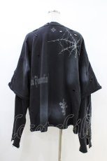画像2: REFLEM / 吹き付けペイントフェイクレイヤードダメージスウェットトレーナ  グレー H-26-05-14-1047-PU-TO-KB-ZH (2)