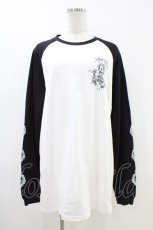 画像1: DimMoire / Baby SkullロゴロンT  ホワイト×ブラック H-26-05-14-1048-0-TO-KB-ZH (1)