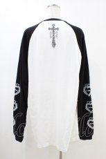 画像2: DimMoire / Baby SkullロゴロンT  ホワイト×ブラック H-26-05-14-1048-0-TO-KB-ZH (2)