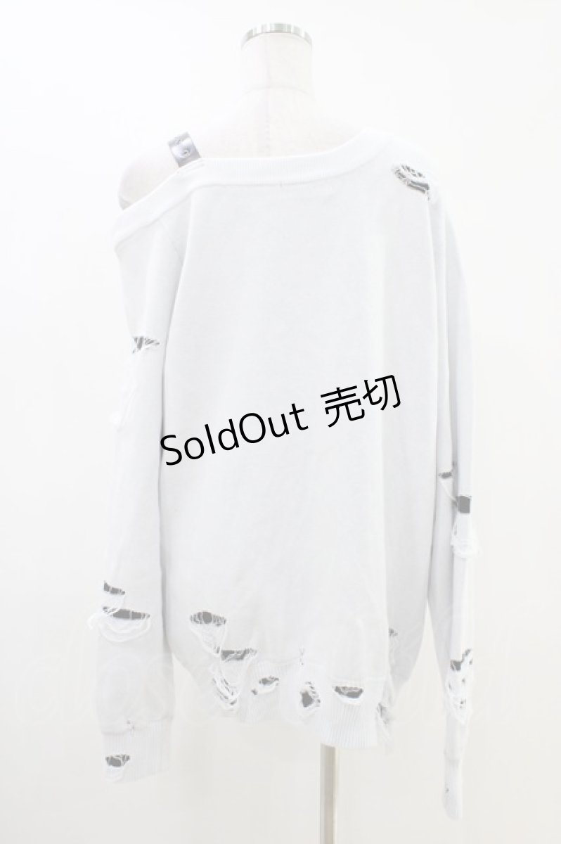 画像2: DimMoire / GLOOMY×DimMoireグル〜ミ〜いたずらニット XL ホワイト H-26-05-14-1051-0-TO-KB-ZH (2)