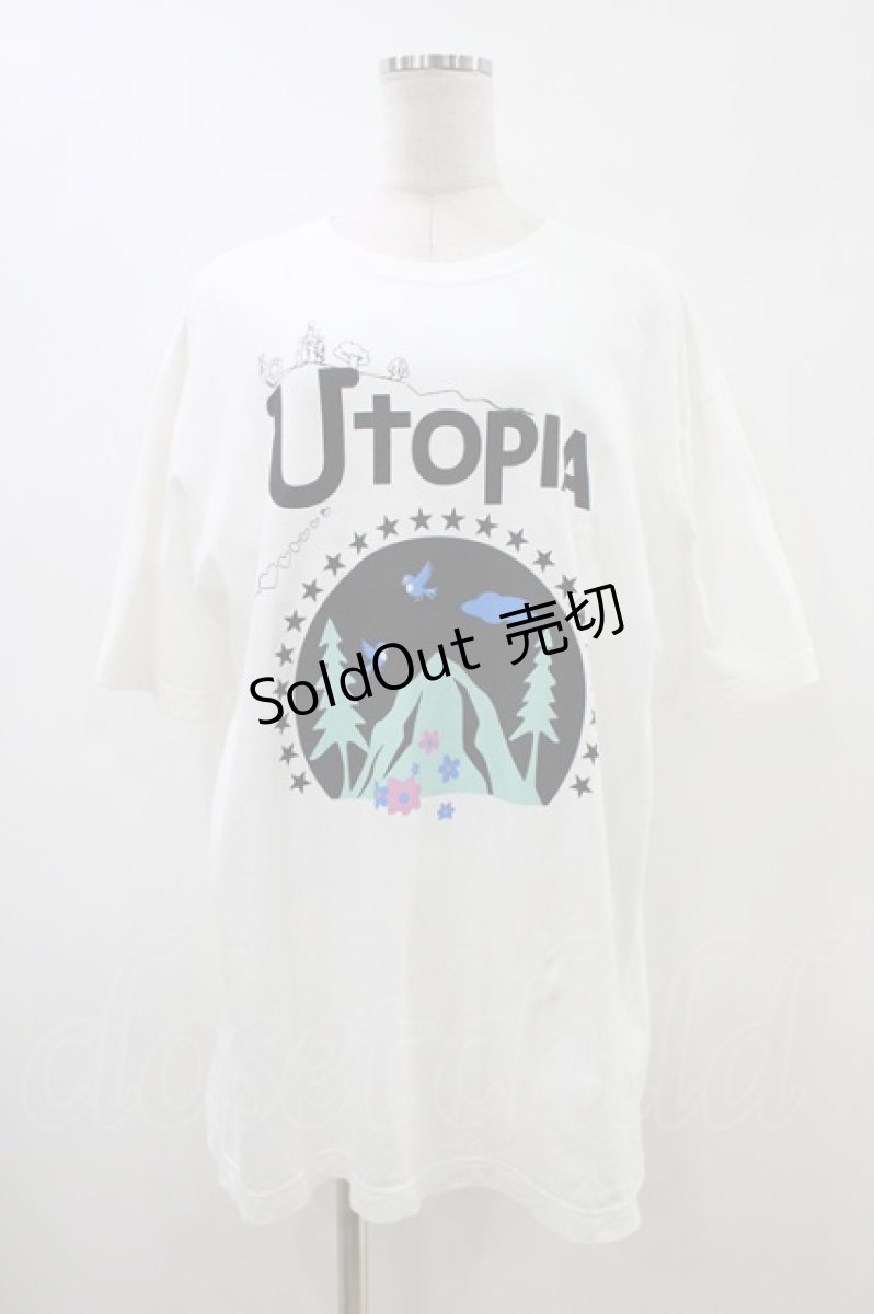 画像1: MILKBOY / UTOPIA Tee XL ホワイト H-26-05-14-1056-MB-TO-KB-ZH (1)