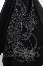 画像3: Qutie Frash / 龍プリントサルエルパンツ  黒×グレー H-26-05-14-1010-QU-PA-KB-ZH (3)