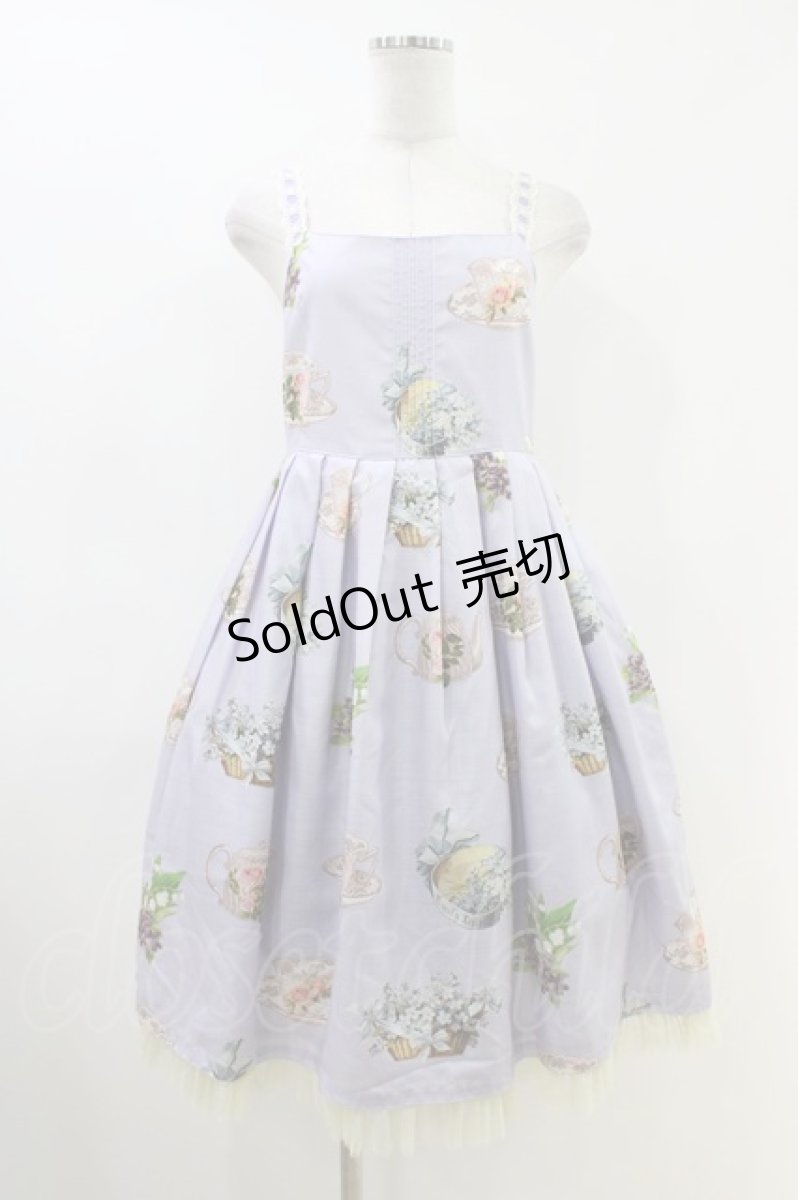 画像1: Emily Temple cute / Flower TEA PARTYキャミソールワンピース  ラベンダー H-26-05-14-1018-ET-OP-AK-ZH (1)