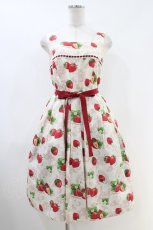 画像1: Emily Temple cute / Dear Strawberryノースリーブワンピース  アイボリー H-26-05-14-1019-ET-OP-KB-ZH (1)