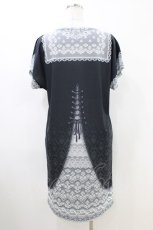 画像2: abilletage / トロンプルイユTシャツワンピース（レースセーラー）  ブラック H-26-05-14-1024-GO-OP-KB-ZH (2)