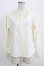 画像1: an another angelus / ストライプレースヨークブラウス Free OFFWHITE H-26-05-15-039-CA-BL-NS-ZH (1)
