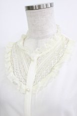 画像3: an another angelus / ストライプレースヨークブラウス Free OFFWHITE H-26-05-15-039-CA-BL-NS-ZH (3)