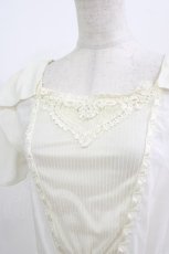 画像3: axes femme / 胸ハートレースシフォントップス M 生成り H-26-05-15-044-AX-TO-NS-ZH (3)