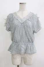 画像1: axes femme / Vネック総レースプルオーバー M グレー H-26-05-15-045-AX-TO-NS-ZH (1)
