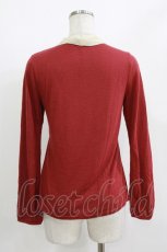 画像3: axes femme / シフォンリボントップス M レッド H-26-05-15-046-AX-TO-NS-ZH (3)