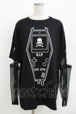 画像1: LISTEN FLAVOR / ゲーミング棺桶 袖メッシュトップス Free ブラック H-26-05-15-048-PU-TS-NS-ZH (1)
