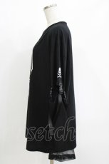 画像2: LISTEN FLAVOR / ゲーミング棺桶 袖メッシュトップス Free ブラック H-26-05-15-048-PU-TS-NS-ZH (2)