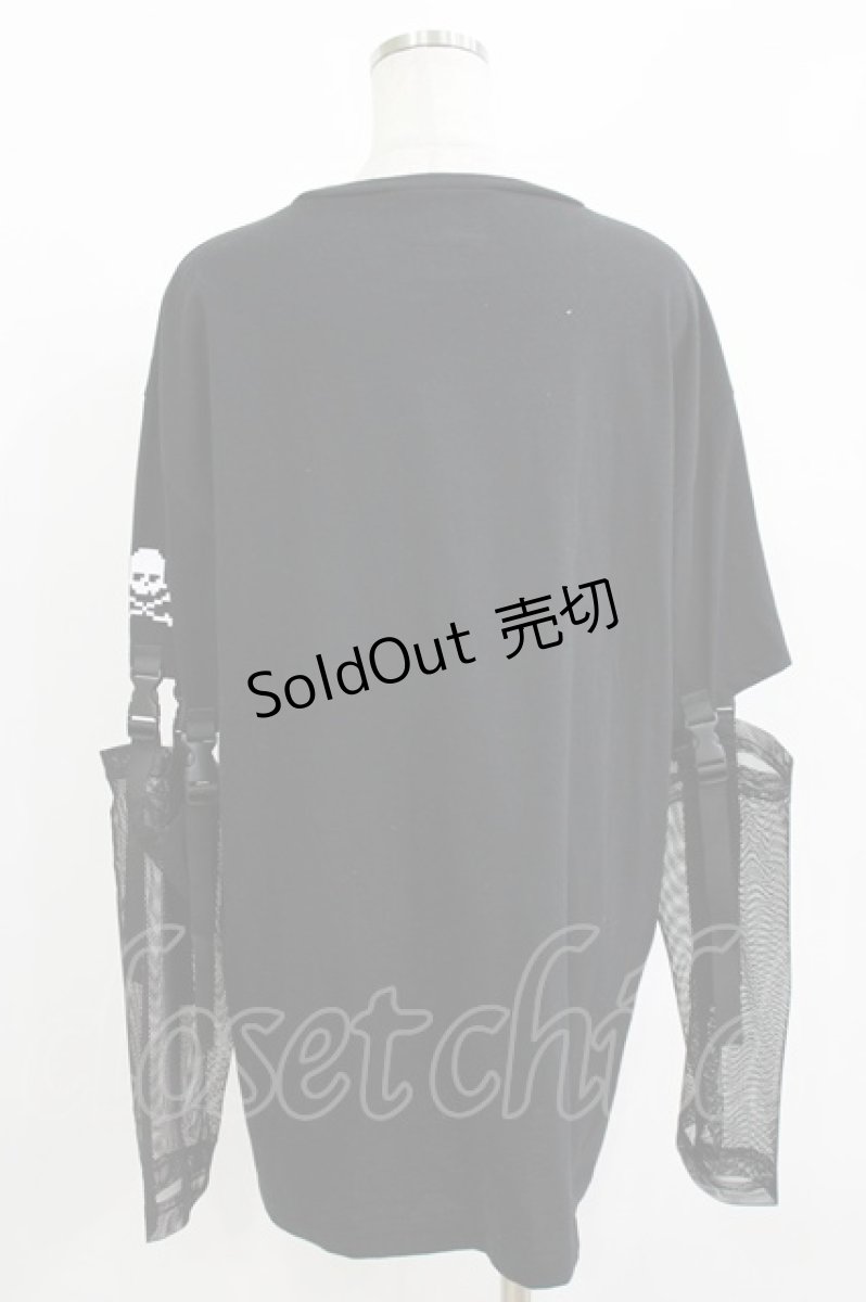 画像3: LISTEN FLAVOR / ゲーミング棺桶 袖メッシュトップス Free ブラック H-26-05-15-048-PU-TS-NS-ZH (3)