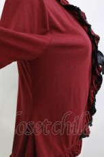 画像4: PUTUMAYO / ClassicalTime半袖カーディガン  ボルドー H-26-05-15-1043-PT-TO-KB-ZH (4)