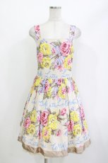 画像1: Jane Marple / Beautiful Bouquetのストラップドレス M シャンパンゴールド H-26-05-15-1014-JM-OP-AK-ZH (1)