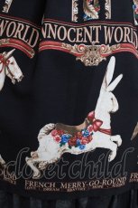 画像4: Innocent World / うさぎとうまのカルーセルフリルジャンパースカート M ブラック H-26-05-15-005-IW-OP-NS-ZH (4)