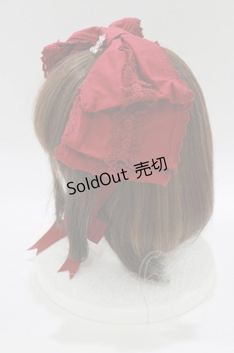 画像2: ALICE and the PIRATES / Dolly Ribbonヘッドドレス  エンジ H-26-05-15-077-PA-AC-NS-ZH (2)