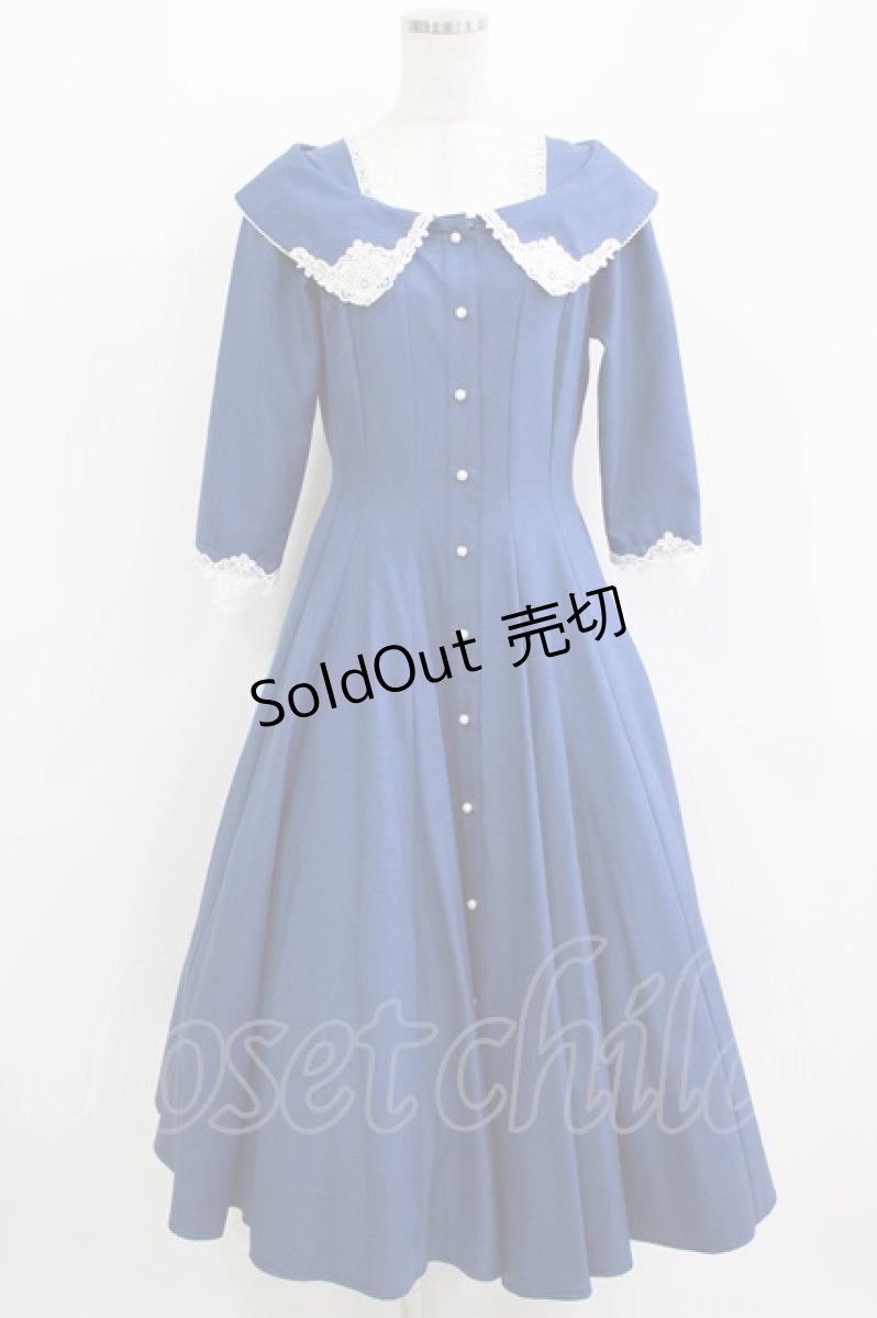 画像1: Innocent World / ハートレースワンピース M サファイアブルー×生成 /Sapphire Blue×Beige H-26-05-15-007-IW-OP-NS-ZH (1)