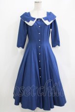 画像1: Innocent World / ハートレースワンピース M サファイアブルー×生成 /Sapphire Blue×Beige H-26-05-15-007-IW-OP-NS-ZH (1)