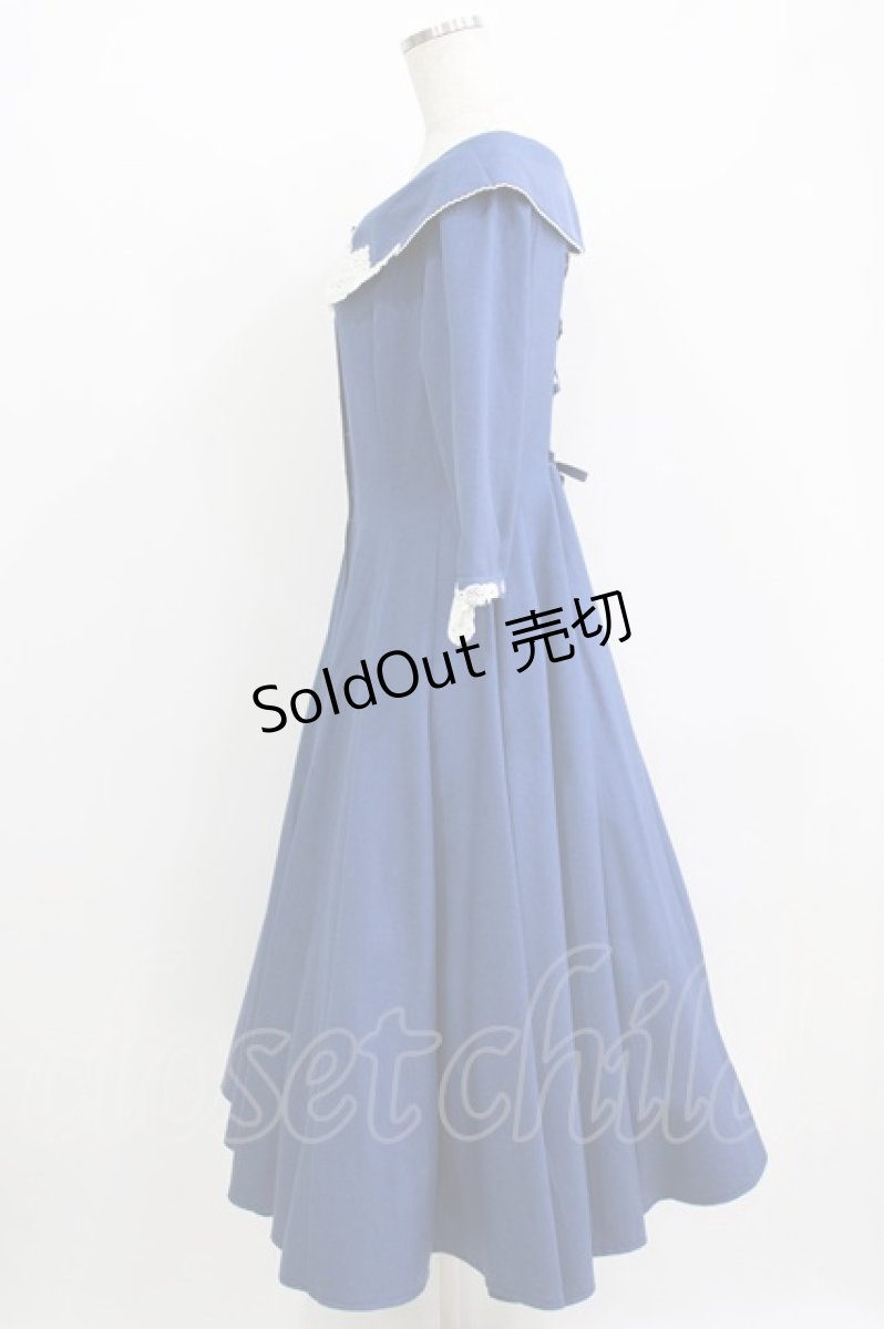 画像2: Innocent World / ハートレースワンピース M サファイアブルー×生成 /Sapphire Blue×Beige H-26-05-15-007-IW-OP-NS-ZH (2)