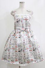 画像1: RoseMarie seoir / Sanrio characters×RoseMarie seoir/ハローキティのニュースペーパープリントワンピース Free 白 H-26-05-15-016-LO-OP-NS-ZH (1)