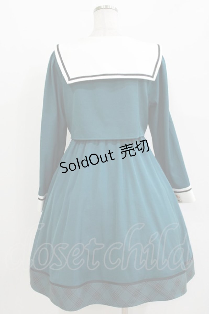 画像3: Amavel / Check Ribbon Setup風セーラーワンピース Free グリーン H-26-05-16-003-CA-OP-NS-ZH (3)